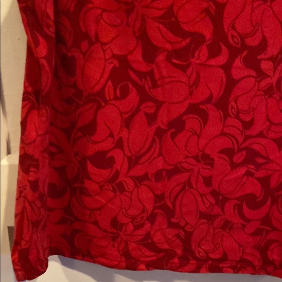 Gap Cotton Red Flower Pattern Sleeveless Tank Top - Picture 12 of 13